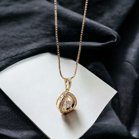 Royal Heartshine Pendant Necklace - D163 - 1
